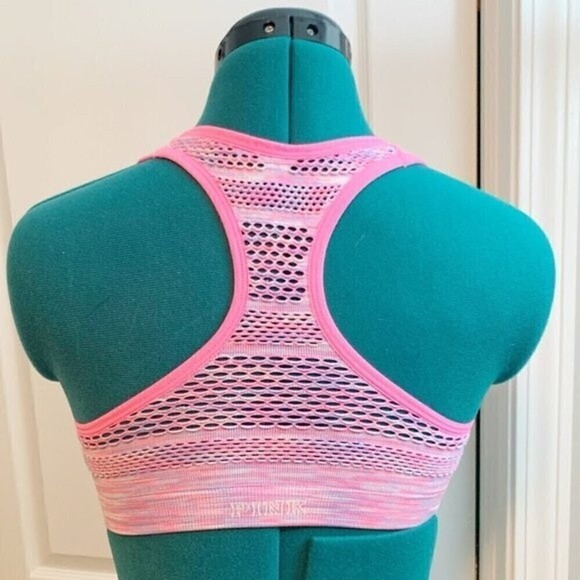 Victoria's Secret Padded Mesh Racer Back Sports Athletic Workout Bra - Picture 4 of 6